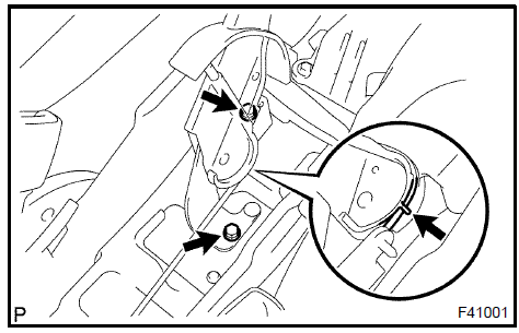 Toyota Camry: Parking brake lever sub-assy (From August, 2002
